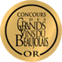 Médaille d'or 2016 - Concours des grands vins du Beaujolais Médaille d'or 2016 - Concours des grands vins du Beaujolais